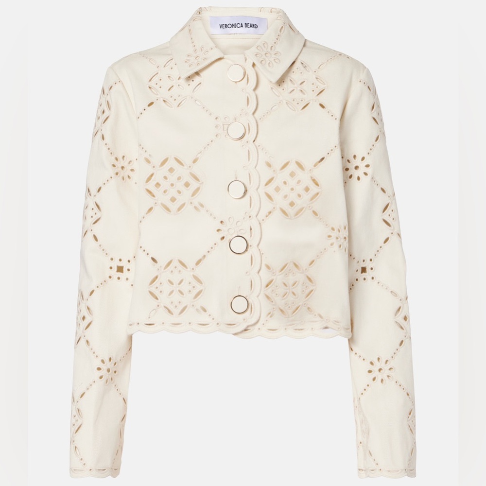 Veronica Beard Adelaide Eyelet Jacket Sz 4 (Retail $728)